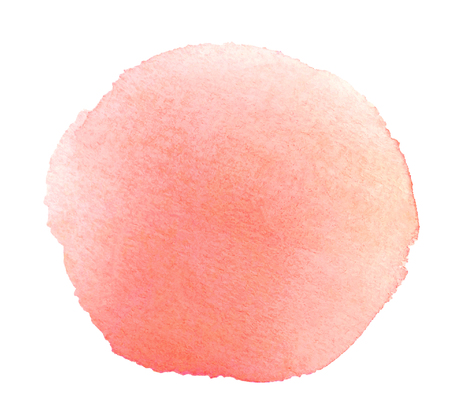 Abstract hand drawn round watercolor brush isolated on white background.の写真素材