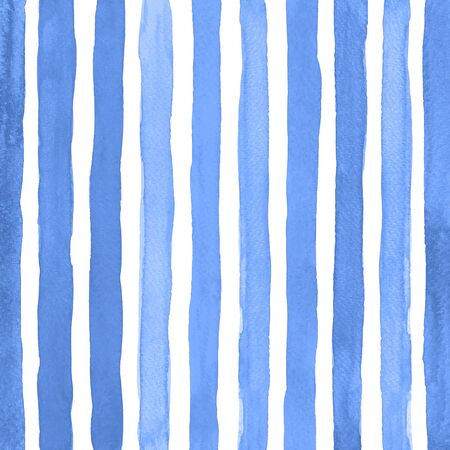 Watercolor artistic brush strokes. Trendy color Classic Blue.の写真素材