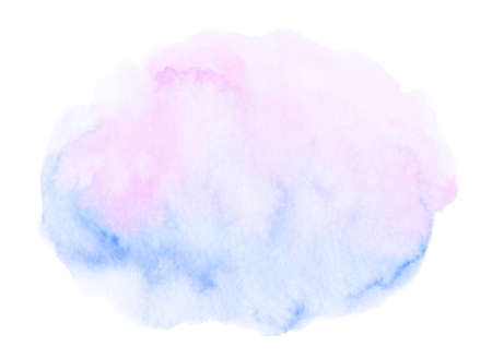 Abstract watercolor light purple blue brush stroke with stains and splashesの写真素材