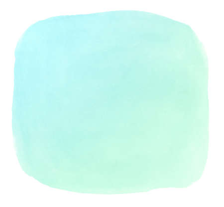 Watercolor bright green blue painting on white background.の写真素材