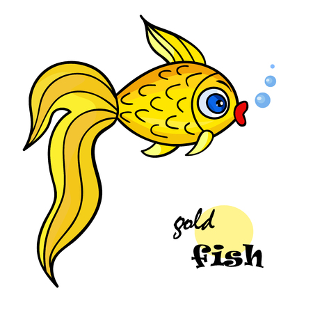 gold fish yellow2-01のイラスト素材