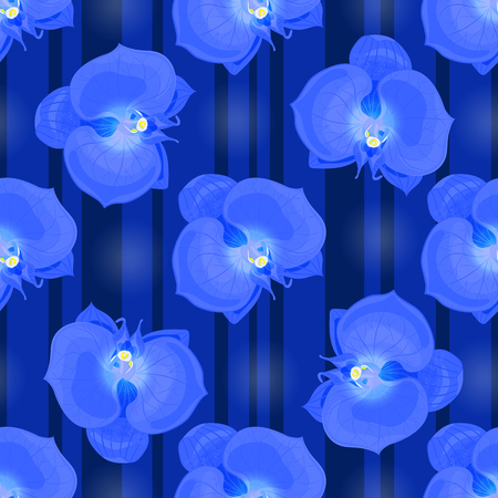 Blue Orchid flowers backgroundのイラスト素材