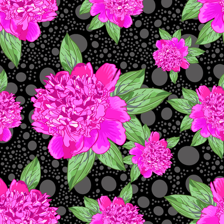 flowers on a black backgroundのイラスト素材