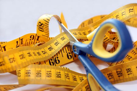 centimeter yellow, cut off too much, why do we need extra, waist 60, a dreamの写真素材