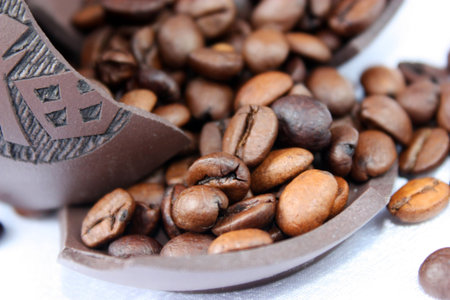 fresh coffee beans, roasted corn, fresh and fragrant coffee beans, this coffeeの写真素材