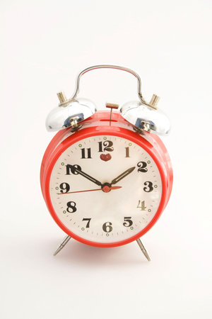 Red and white clock