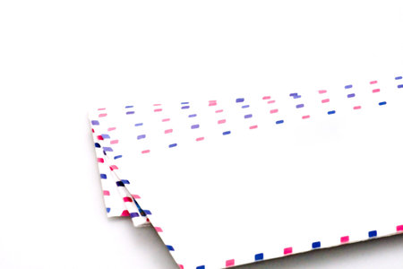 Stack of letters in the envelopes