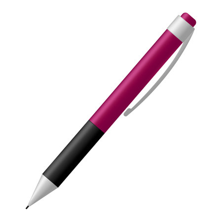 Vector illustration of mechanical pencil isolated on white backgroundのイラスト素材