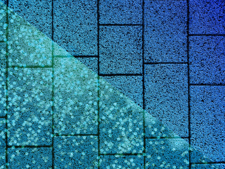 Christmas background blue, half with bokeh, textured surfaceの写真素材