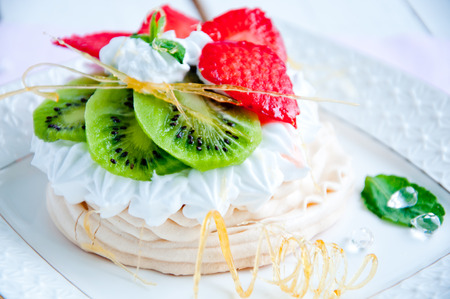 Dessert pavlovaの写真素材