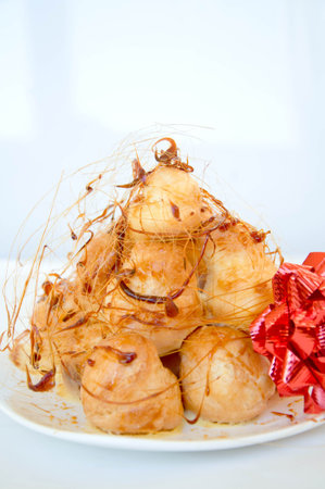 Meringue Nests filled with a Sweet Chestnut Cream and Strawberries
