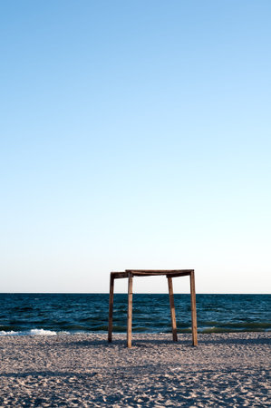 watchtower on a beach, guard chair on the beach to watch and rescue tourismの写真素材
