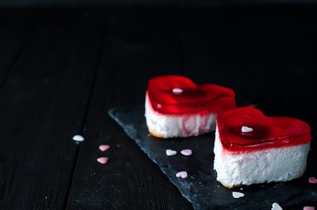 Birthday cake for Valentines Dayの写真素材