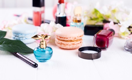 Decorative cosmetics and perfume. Isolatedの写真素材