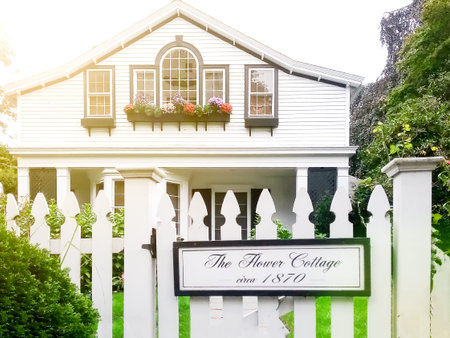 Picture of beautiful village houseの写真素材