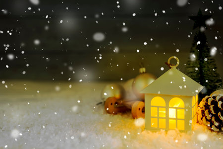 beautiful Christmas houseの写真素材