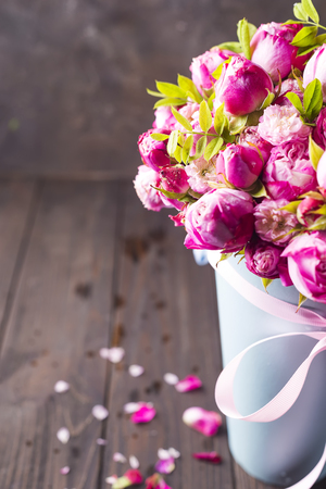 Valentines Day of pink Rosesの写真素材