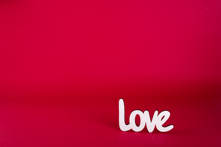 message of love with wooden lettersの写真素材