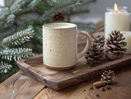 Ceramic Mug with Winter Decorationsの素材