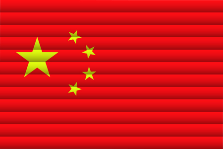 China flag illustration.のイラスト素材