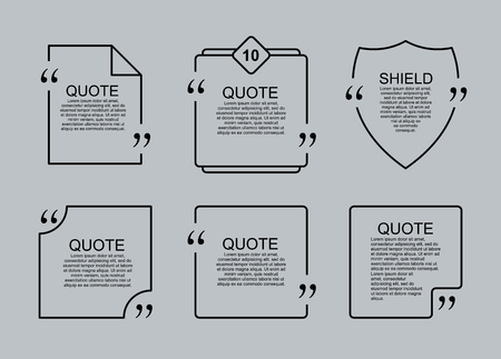 Quote blank template Vector illustration.のイラスト素材