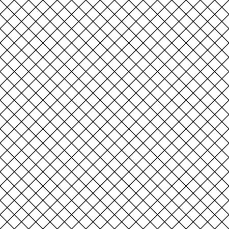 Abstract mosaic grid, mesh background with square shapes. Seamlessly repeatable. Grating, lattice pattern. Black white version.のイラスト素材