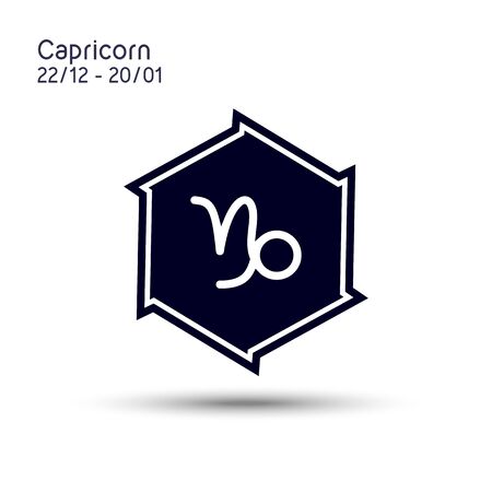 Abstract image of the zodiac symbol Capricornのイラスト素材
