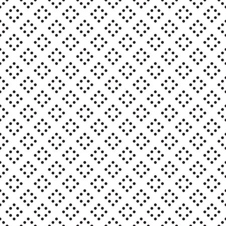 Repeating geometric tiles with dotted rhombuses. Vector seamless pattern. Modern stylish texture. Black and white decorative element.のイラスト素材