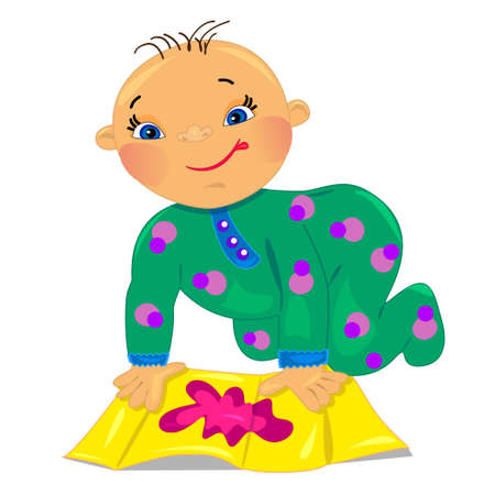 kid isolated character.baby boy vector illustrationのイラスト素材