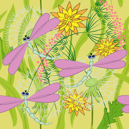 floral background  flower seamless textureのイラスト素材