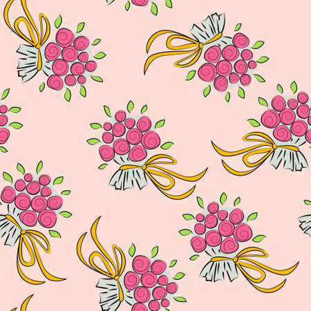 wedding seamless texture  holiday floral backgroundのイラスト素材