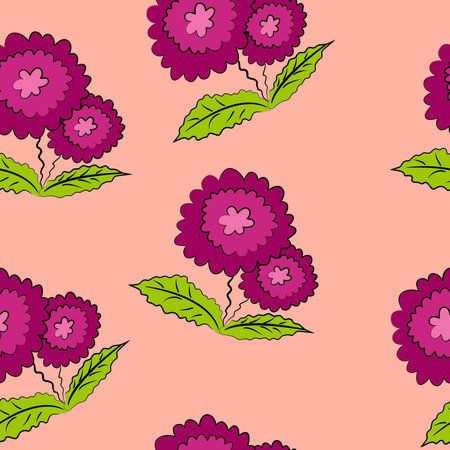 floral wallpaper and background  flower textureのイラスト素材