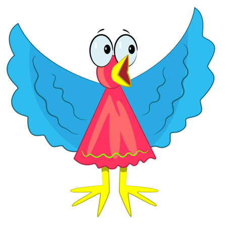 crying bird icon. singing farm cock illustrationのイラスト素材