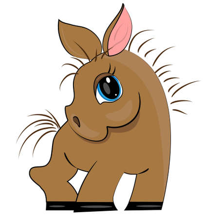 animal baby illustration. horse toyのイラスト素材