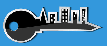 Vector illustration. Icon symbolizing the mortgage lending.のイラスト素材