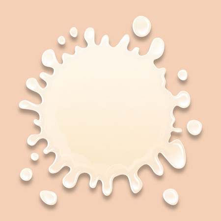 Milk, yogurt or cream splash vector illustrationのイラスト素材