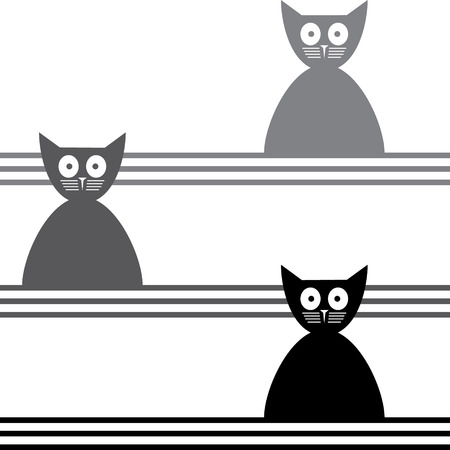 Cats Abstract seamless vector background Template for window dressing and children s playrooms textilesのイラスト素材