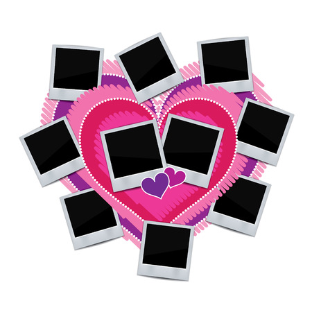 Photo frame on white background Vector imageのイラスト素材