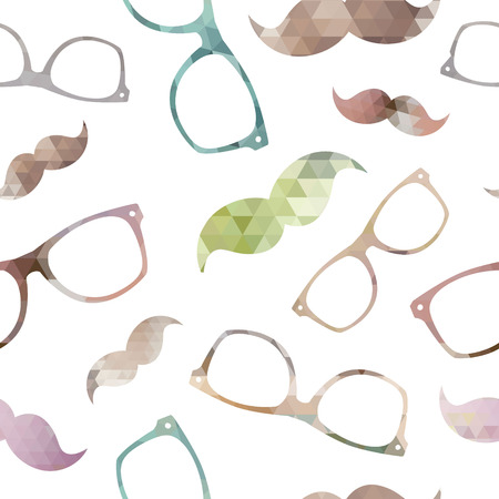 Hipster symbols background Pattern for fabric design, packagingのイラスト素材