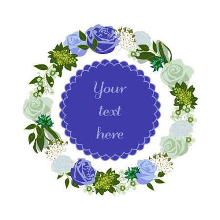 Bright floral card with cute cartoon flowers in vector. Inspirational and motivational quotes backgroundのイラスト素材