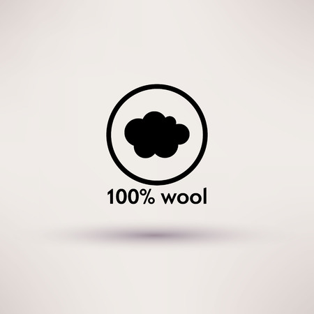 Icon of 100 percent wool Isolated Vector illustrationのイラスト素材