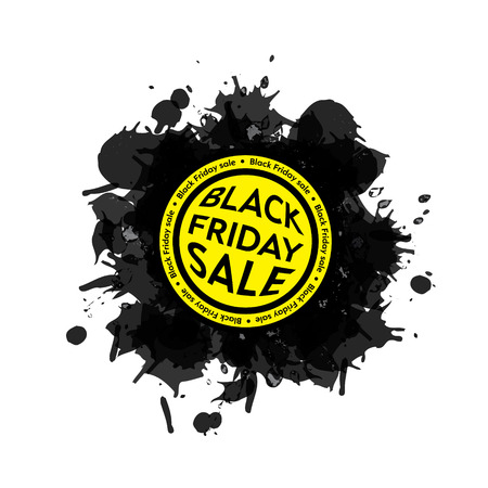 Black Friday Sale blot icon. White backgroundのイラスト素材