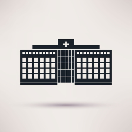 City hospital building in flat style vectorのイラスト素材