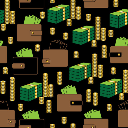 seamless money pattern on white background vectorのイラスト素材