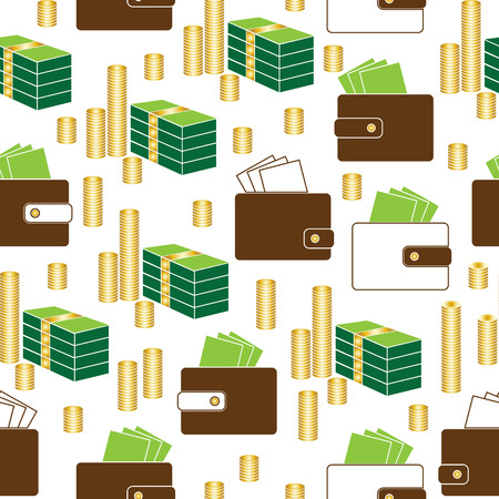 seamless money pattern on white background vectorのイラスト素材
