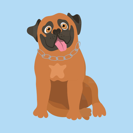 South African Boerboel. Vector illustration of a dogのイラスト素材
