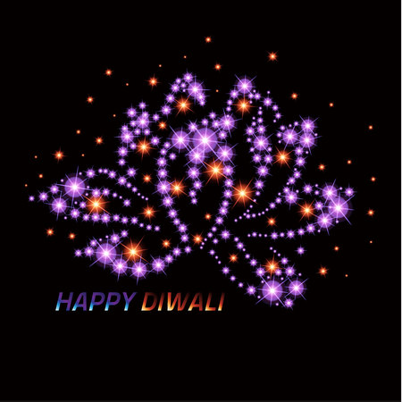 Diwali the Indian Festival of Lights. Greeting card.のイラスト素材