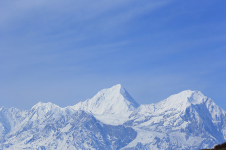 beautifu snow mountain landscapeの写真素材
