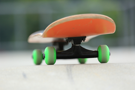 skateboard on skateparkの写真素材