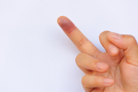 Middle finger, offensive gestureの写真素材
